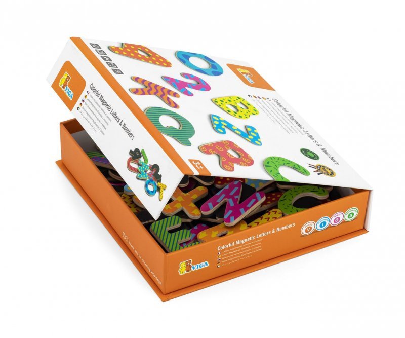 Viga Magnetyczne literki i cyferki - 77 elementów