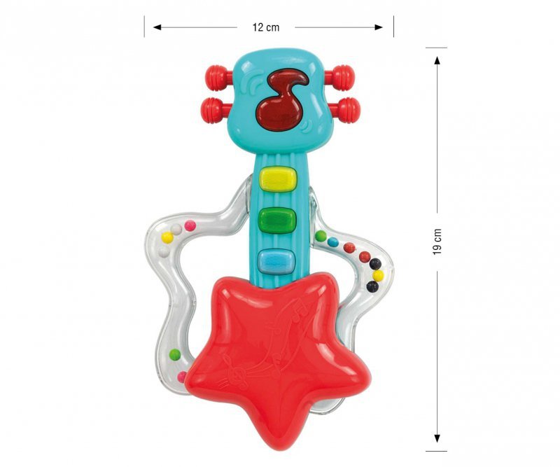 Muzyczna grzechotka Gitara - Rock star RED