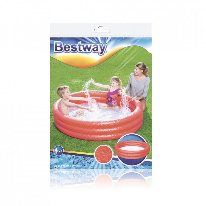 Bestway Basenik dmuchany Czerwony 1.22 x 25cm