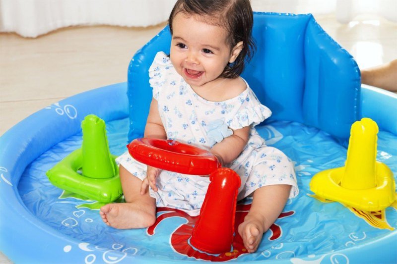 Bestway Basenik dmuchany z daszkiem, oparciem i sorterem 1.15m x 89cm x 76cm