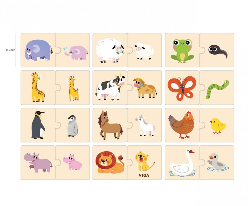 Viga Puzzle logiczne - mama i dziecko