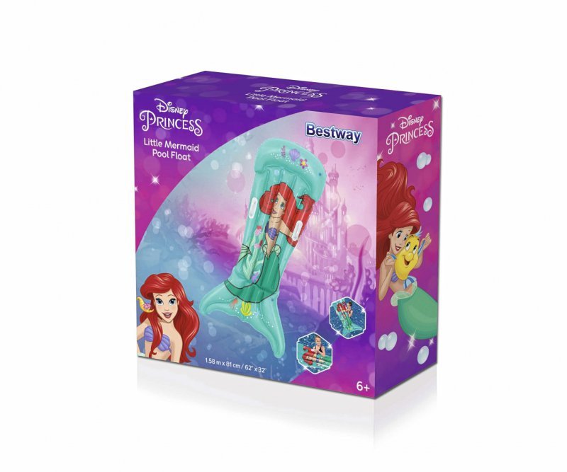 Bestway Little Mermaid Materac plażowy Mała Syrenka 1.58m x 81cm