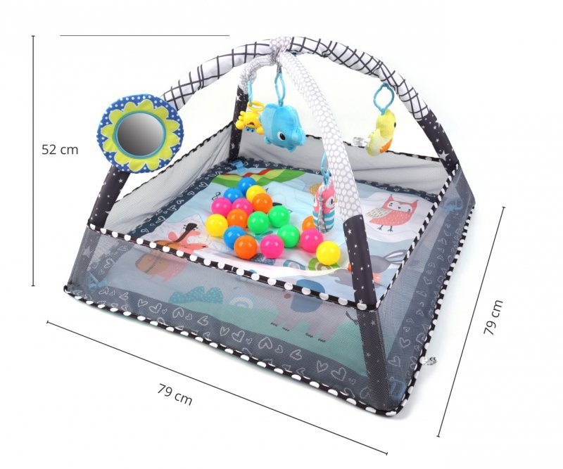 TinyMini Mata edukacyjna 2w1 Kojec z Piłeczkami
