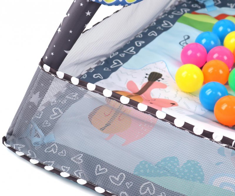 TinyMini Mata edukacyjna 2w1 Kojec z Piłeczkami