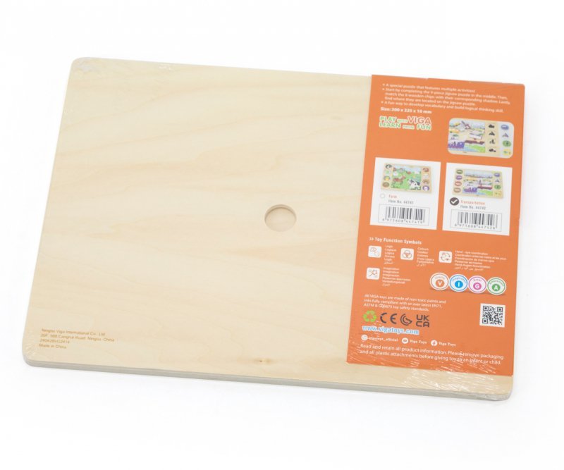 Viga Zestaw puzzli na podkładce- dopasuj cienie - środki transportu