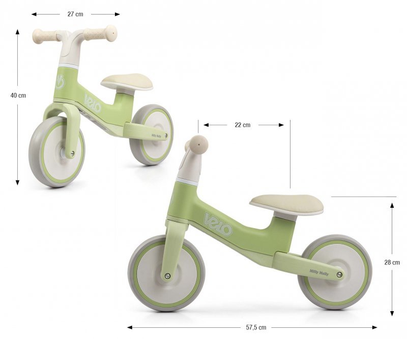 Milly Mally Rowerek Biegowy Velo Green