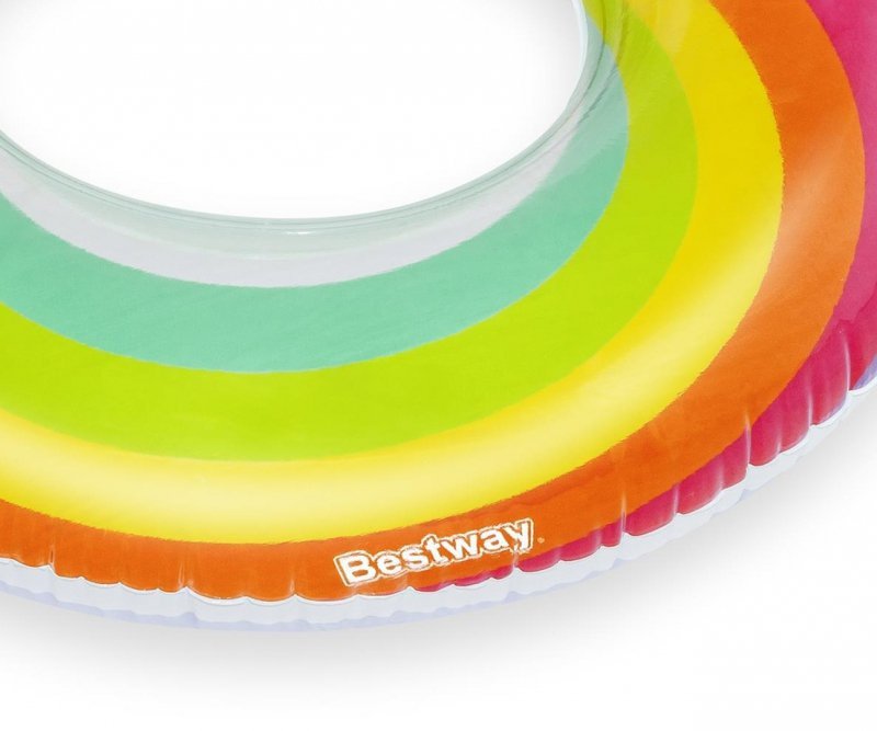 Bestway Koło do pływania z oparciem Tęcza 1.07m