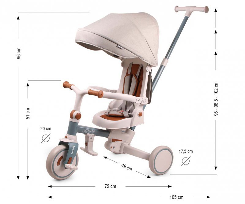 Milly Mally Rowerek Trójkołowy Zippy Blue