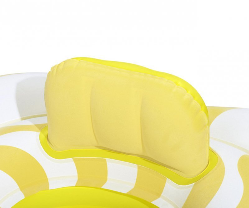 Bestway Siedzisko do nauki pływania Kwadrat Swim Safer Comfort Plush Zółte fale 76cm x 76cm