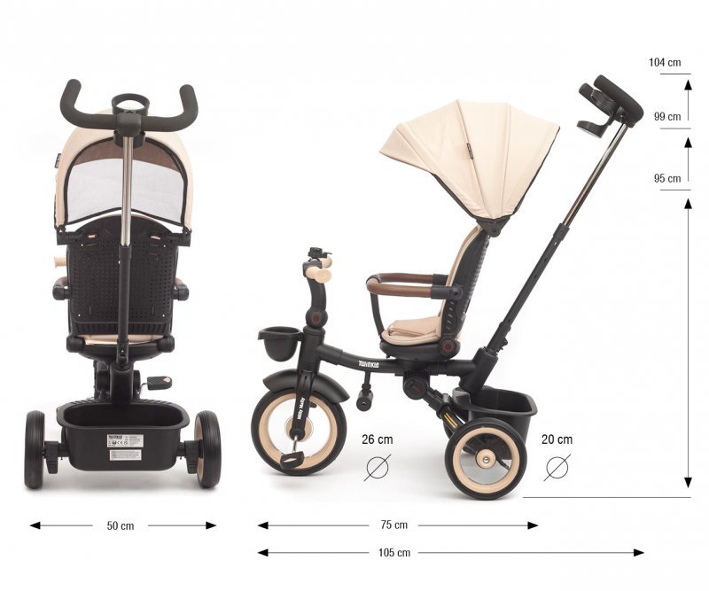 Milly Mally Rowerek Trójkołowy Twinkle Beige