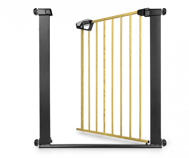 Milly Mally Bramka zabezpieczająca Barierka na schody Guardy 83 Black Natural