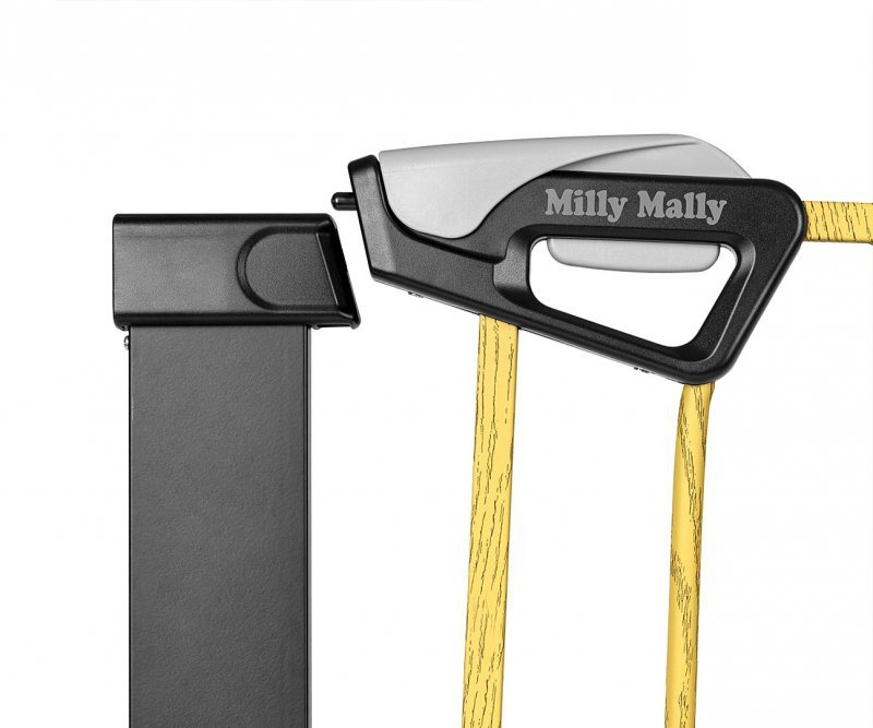 Milly Mally Bramka zabezpieczająca Barierka na schody Guardy 83 Black Natural