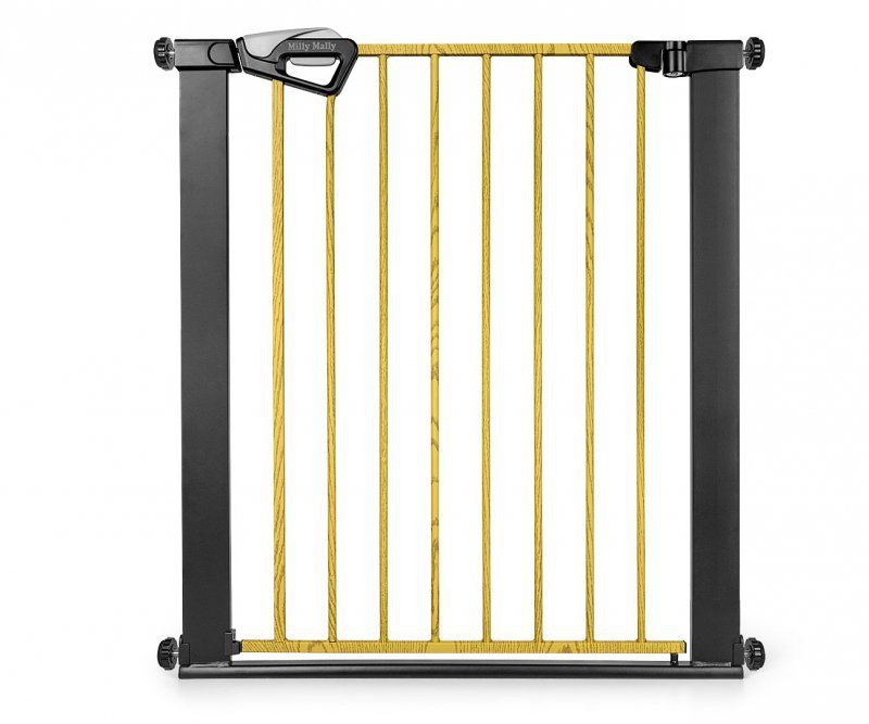 Milly Mally Bramka zabezpieczająca Barierka na schody z rozszerzeniami Guardy 104 Black Natural