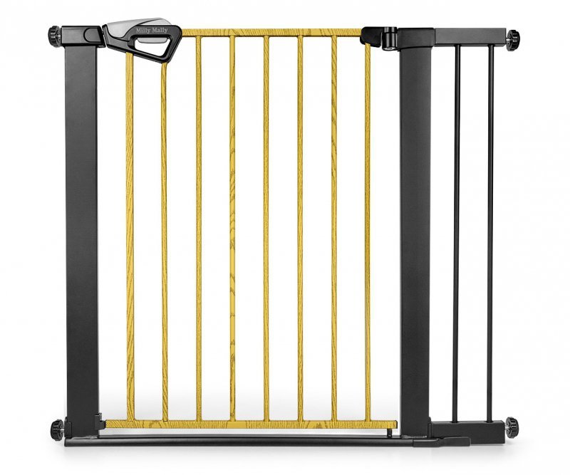 Milly Mally Bramka zabezpieczająca Barierka na schody z rozszerzeniami Guardy 104 Black Natural