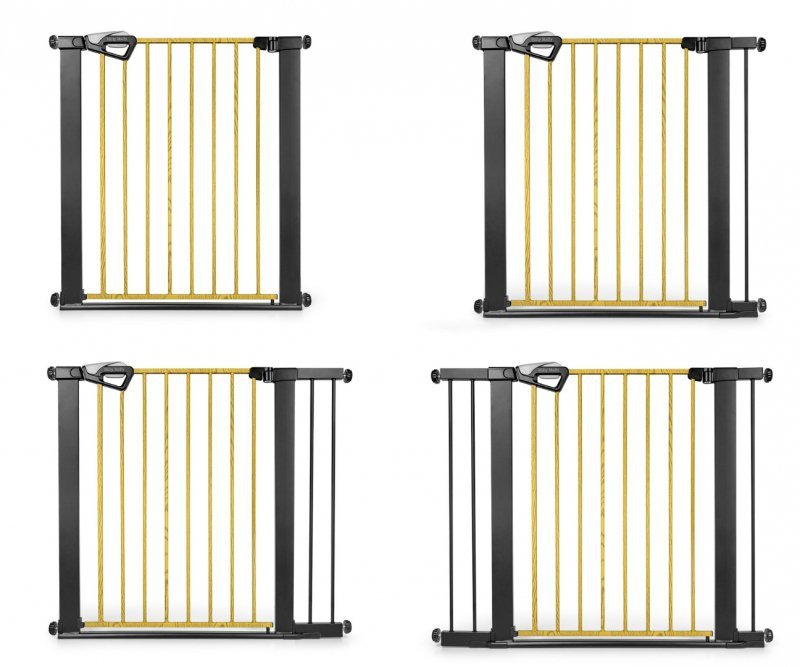 Milly Mally Bramka zabezpieczająca Barierka na schody z rozszerzeniami Guardy 104 Black Natural