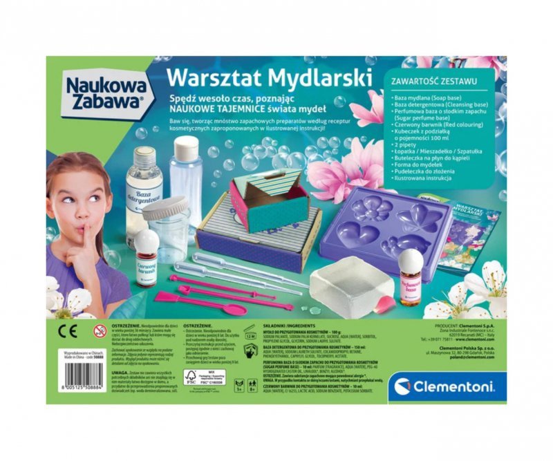 Clementoni Naukowa Zabawa Lab Warsztat Mydlarski