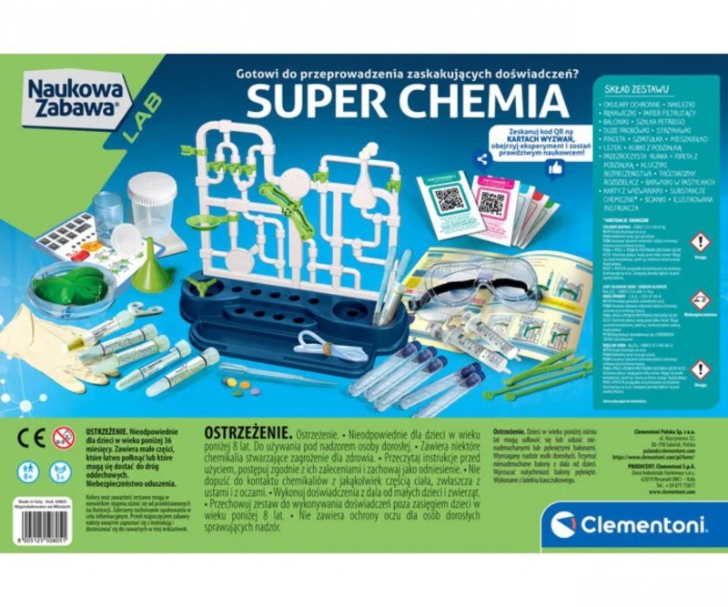 Clementoni Naukowa Zabawa Lab Super Chemia